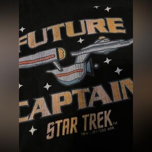Star Trek Future Captain Graphic Tee Shirt Boy Girl Toddler